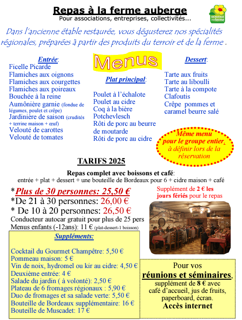 repas groupes 2025