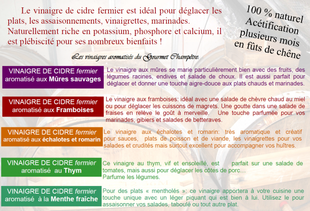 Capture vinaigres aromatises